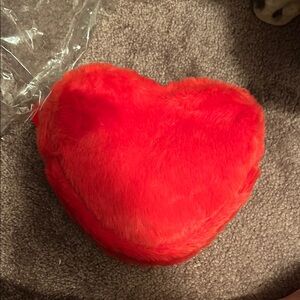 Fuzzy Red Heart purse